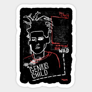 Genius Child Doodle White Sticker